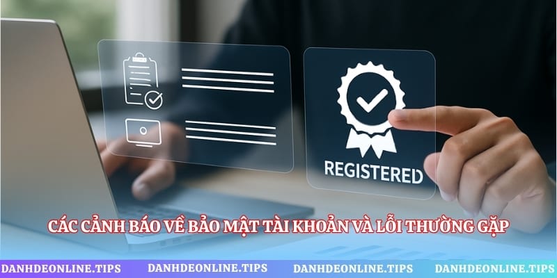 Các cảnh báo về bảo mật tài khoản và lỗi thường gặp khi đăng ký trực tuyến