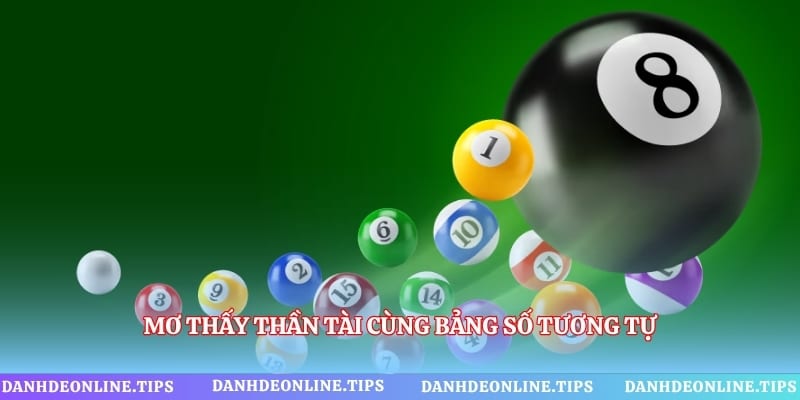 Mơ thấy thần tài cùng bảng số tương tự